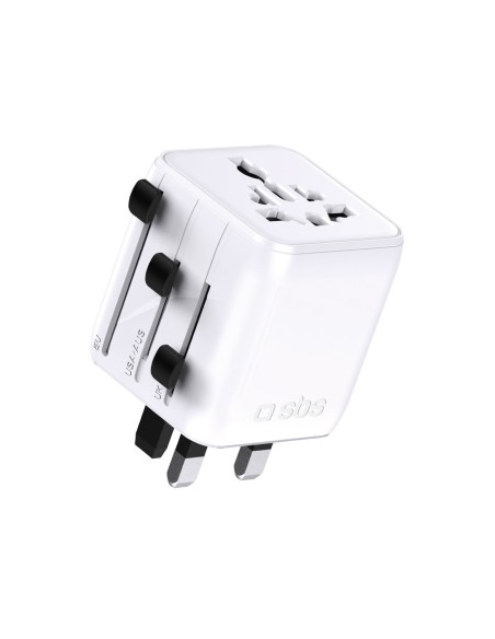 
Kelioninis adapteris ES JK JAV AUS lizdo adapteris – baltas

