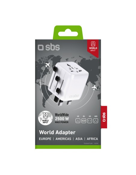 
Kelioninis adapteris ES JK JAV AUS lizdo adapteris – baltas
