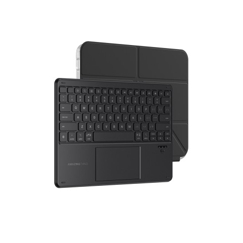 
Dėklas su jutikliniu skydeliu ir klaviatūra, skirtas „iPad 11& 39 & 39 2025“ – juodas
