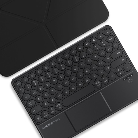 
Dėklas su jutikliniu skydeliu ir klaviatūra, skirtas „iPad 11& 39 & 39 2025“ – juodas

