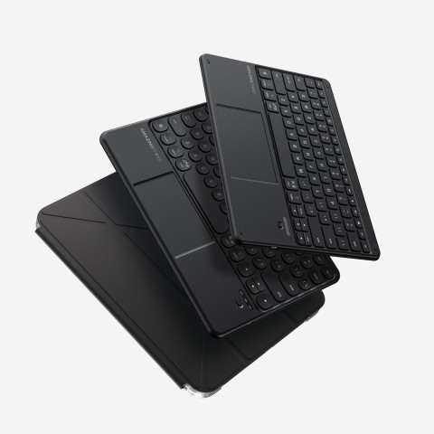 
Dėklas su jutikliniu skydeliu ir klaviatūra, skirtas „iPad 11& 39 & 39 2025“ – juodas
