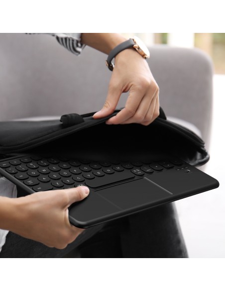 
Dėklas su jutikliniu skydeliu ir klaviatūra, skirtas „iPad 11& 39 & 39 2025“ – juodas

