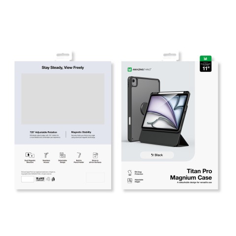 
Magnetinis dėklas, skirtas „iPad Air M3 11“ – juodas
