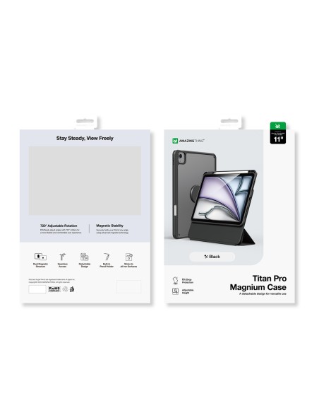 
Magnetinis dėklas, skirtas „iPad Air M3 11“ – juodas

