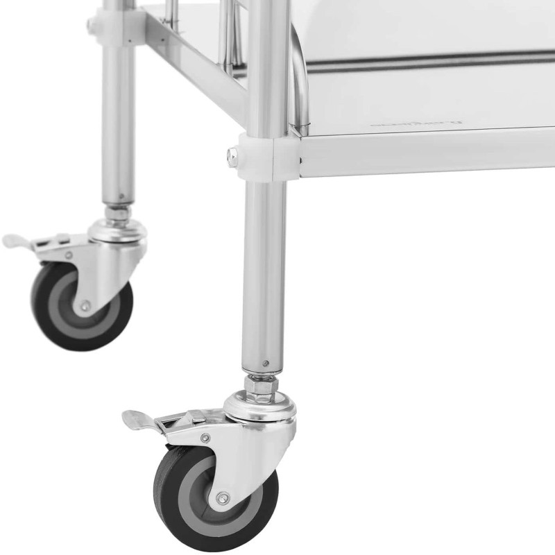Kosmetinio gydymo laboratorinis vežimėlis iš plieno 3 lentynos 85 x 47 x 86 cm 45 kg