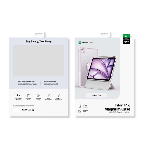 
Magnetinis dėklas, skirtas „iPad Air M3 11“ – rožinis
