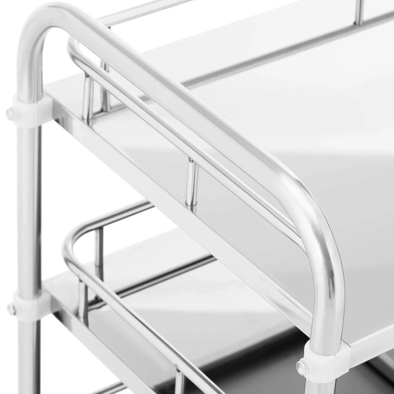 Kosmetinio gydymo laboratorinis vežimėlis iš plieno 3 lentynos 85 x 47 x 86 cm 45 kg