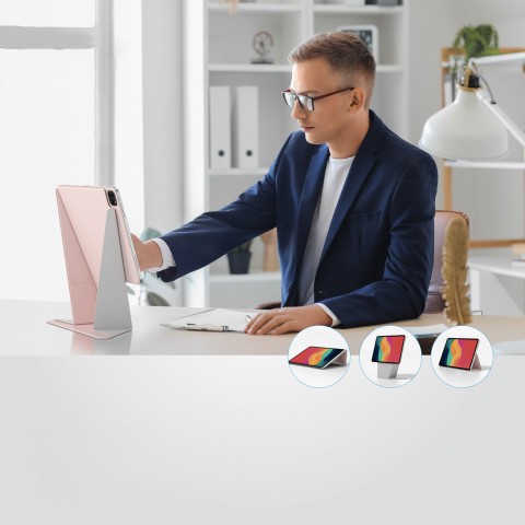 
Apsauginis dėklas su stovu, skirtas „iPad Air M3 11“ - rožinis
