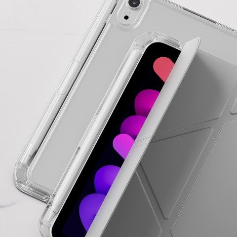 
Apsauginis dėklas su stovu, skirtas „iPad 11& 39 & 39 2025“ – šviesiai pilkas
