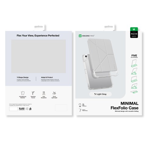 
Apsauginis dėklas su stovu, skirtas „iPad 11& 39 & 39 2025“ – šviesiai pilkas
