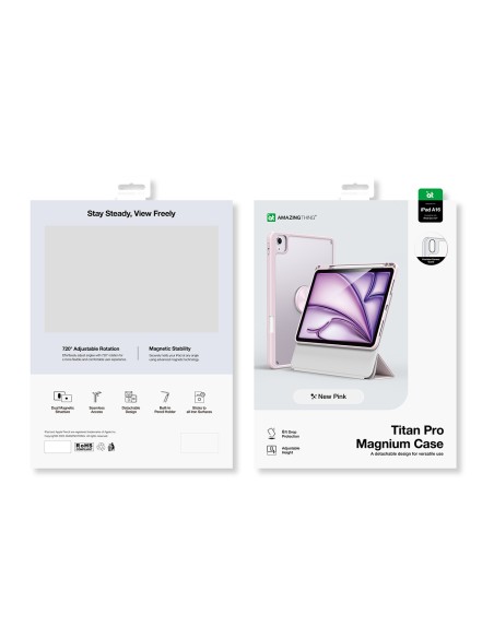 
Magnetinis dėklas, skirtas „iPad 11“ (2025) – rožinis
