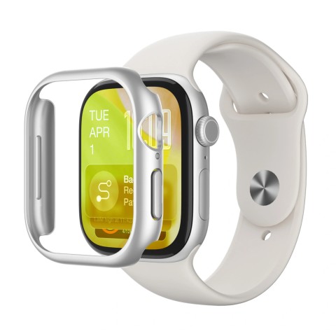 
„Apple Watch Series 11“ 46 mm minimalaus apsauginio dėklo – sidabro spalvos
