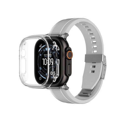 
„Apple Watch UItra 3“ 49 mm minimalaus apsauginio dėklo – skaidraus
