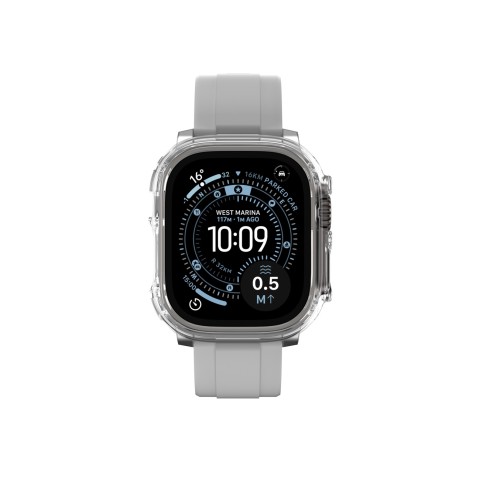 
„Apple Watch UItra 3“ 49 mm minimalaus apsauginio dėklo – skaidraus
