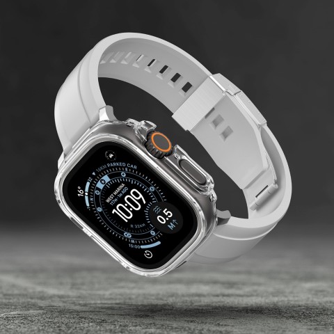 
„Apple Watch UItra 3“ 49 mm minimalaus apsauginio dėklo – skaidraus
