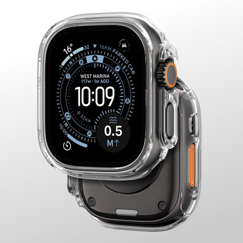 
„Apple Watch UItra 3“ 49 mm minimalaus apsauginio dėklo – skaidraus
