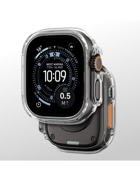 
„Apple Watch UItra 3“ 49 mm minimalaus apsauginio dėklo – skaidraus
