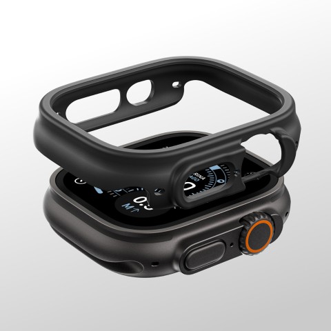 
„Apple Watch UItra 3“ 49 mm minimalaus apsauginio dėklo – juodo atspalvio
