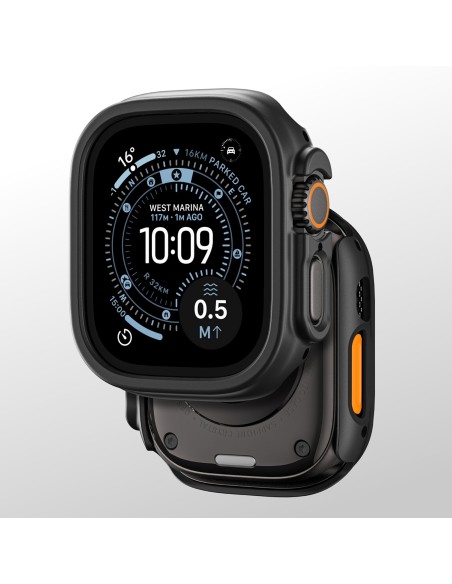 
„Apple Watch UItra 3“ 49 mm minimalaus apsauginio dėklo – juodo atspalvio
