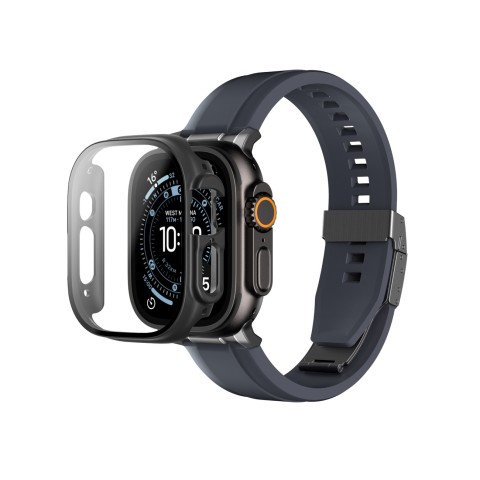 
„Radix Apple Watch UItra 3“ 49 mm ekrano apsauga su dėklu – juoda
