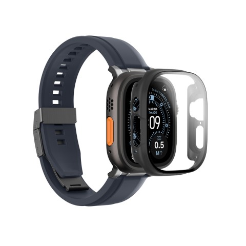 
„Radix Apple Watch UItra 3“ 49 mm ekrano apsauga su dėklu – juoda
