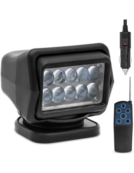 Prožektorius LED prožektorius su magnetiniu pagrindu ir nuotolinio valdymo pulteliu automobiliniam laivui 9-32V 50W Prožektorius LED prožektorius su magnetiniu pagrindu ir nuotolinio valdymo pulteliu automobiliniam laivui 9-32V 50W