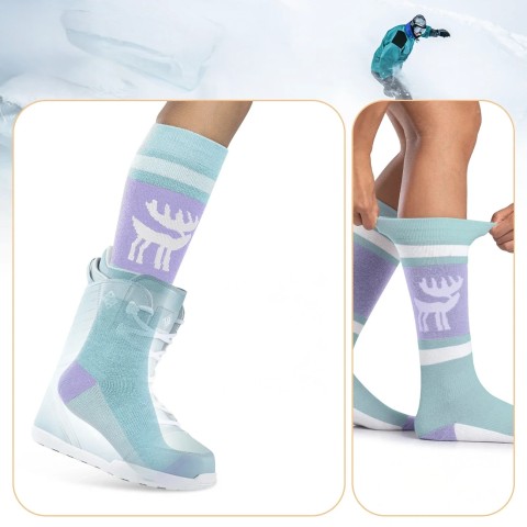 
Slidinėjimo kojinės, dydis 43-48, L/ XL - violetinės-žalios
