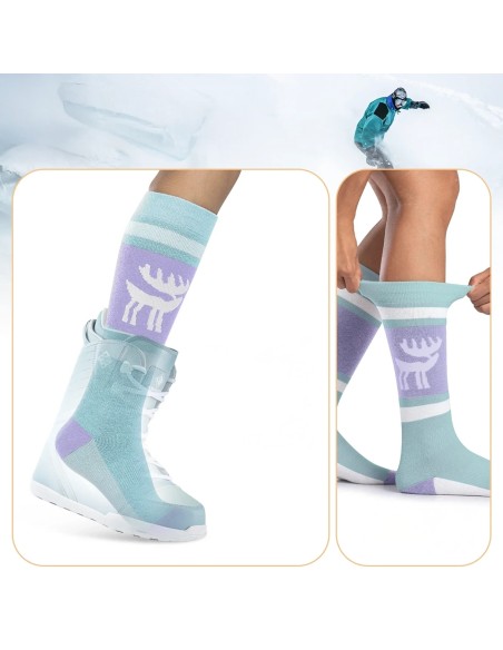 
Slidinėjimo kojinės, dydis 43-48, L/ XL - violetinės-žalios

