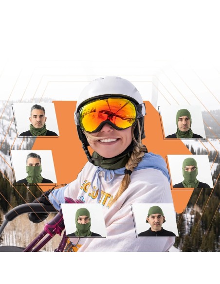 
Slidinėjimo balaklava dviračiui ar motociklui, L dydžio - žalia
