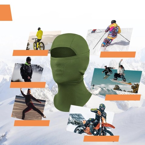 
Slidinėjimo balaklava dviračiui ar motociklui, L dydžio - žalia
