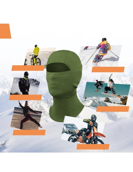 
Slidinėjimo balaklava dviračiui ar motociklui, L dydžio - žalia
