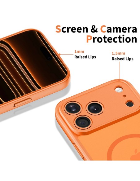 
„iPhone 17 Pro Max BasicMag MagSafe“ dėklas – oranžinis
