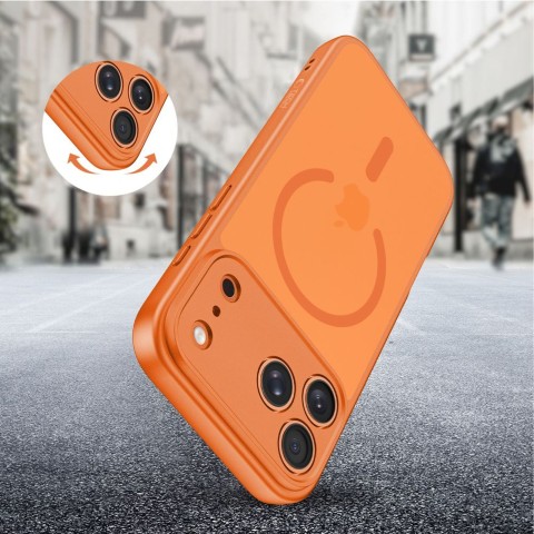 
„iPhone 17 Pro Max BasicMag MagSafe“ dėklas – oranžinis
