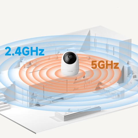 
1080p IR „Wi-Fi“ „Bluetooth“ apsaugos kamera patalpoms – balta
