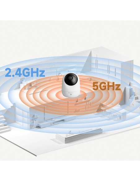 
2K IR „Wi-Fi“ „Bluetooth“ apsaugos kamera patalpoms – balta
