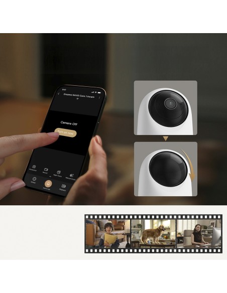 
2K IR „Wi-Fi“ „Bluetooth“ apsaugos kamera patalpoms – balta
