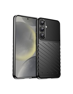 
Silikoninis dėklas, šarvuotas dangtelis, skirtas „Samsung Galaxy S25+ Thunder Case“ - juodas
