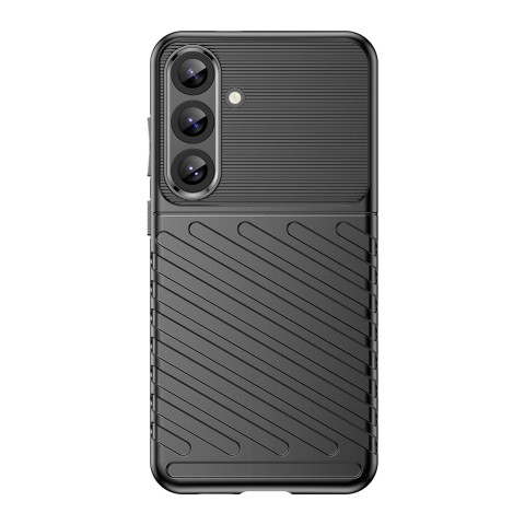 
Silikoninis dėklas, šarvuotas dangtelis, skirtas „Samsung Galaxy S25+ Thunder Case“ - juodas
