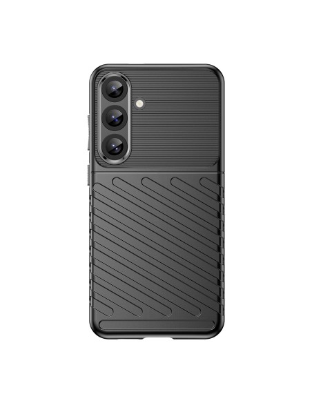 
Silikoninis dėklas, šarvuotas dangtelis, skirtas „Samsung Galaxy S25+ Thunder Case“ - juodas
