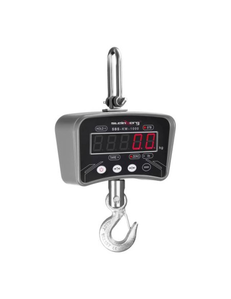 Pakabinamos kablio svarstyklės su LED nuotolinio valdymo pulteliu iki 1 tonos / 0,2 kg Pakabinamos kablio svarstyklės su LED nuotolinio valdymo pulteliu iki 1 tonos / 0,2 kg