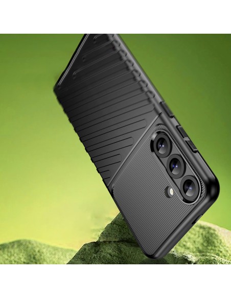 
Silikoninis dėklas, šarvuotas dangtelis, skirtas „Samsung Galaxy S25+ Thunder Case“ - juodas
