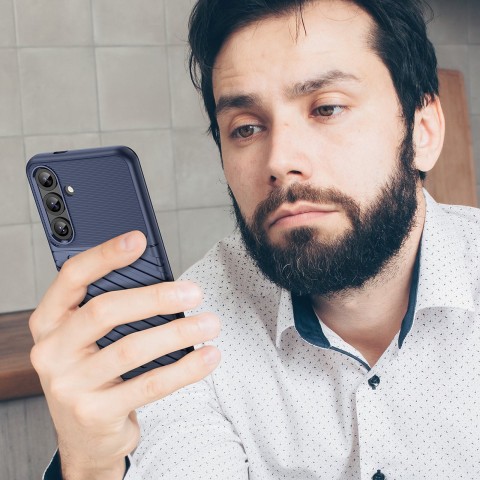 
Šarvuotas silikoninis dėklas, skirtas „Samsung Galaxy S25+ Thunder Case“ – mėlynas
