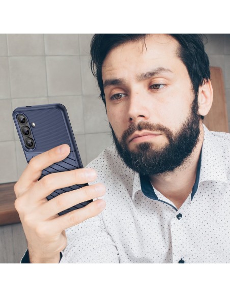 
Šarvuotas silikoninis dėklas, skirtas „Samsung Galaxy S25+ Thunder Case“ – mėlynas
