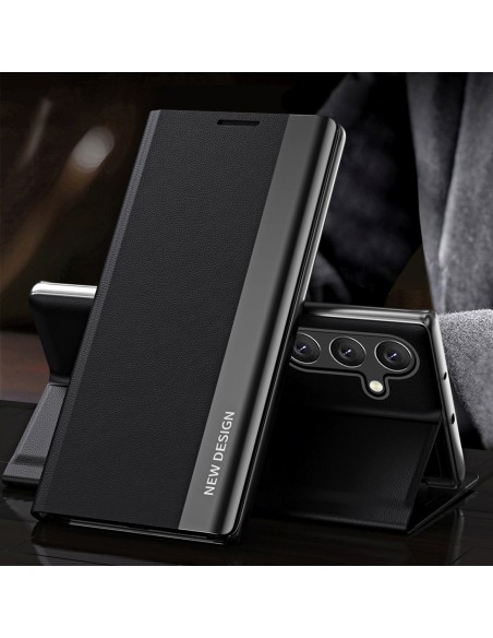 
„Samsung Galaxy S25+ Sleep Case Pro“ su atlenkiama ir stovu – juodas
