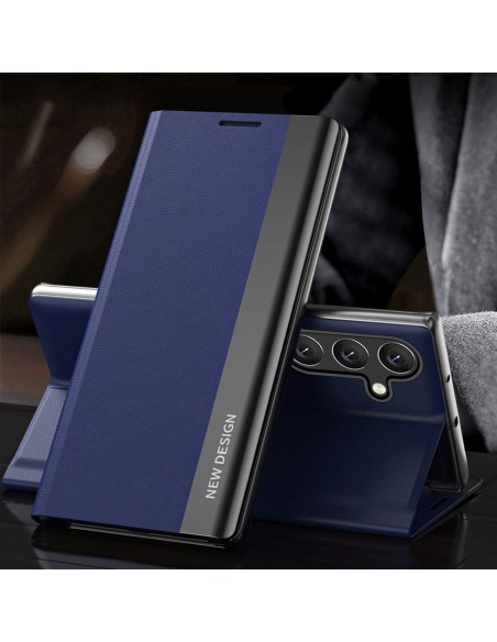 
„Samsung Galaxy S25+ Sleep Case Pro“ atverčiamas dėklas su stovu – mėlynas
