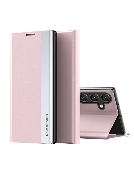 
„Samsung Galaxy S25+ Sleep Case Pro“ atverčiamas dėklas su stovu – rožinis
