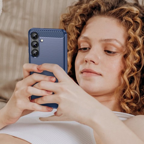 
Silikoninis dėklas, skirtas „Samsung Galaxy S25+ Carbon“ dėklui – mėlynas
