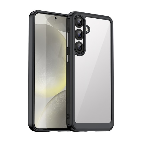 
Silikoninis dėklas su gelio rėmeliu, skirtas „Samsung Galaxy S25+ Outer Space“ dėklui – juodas
