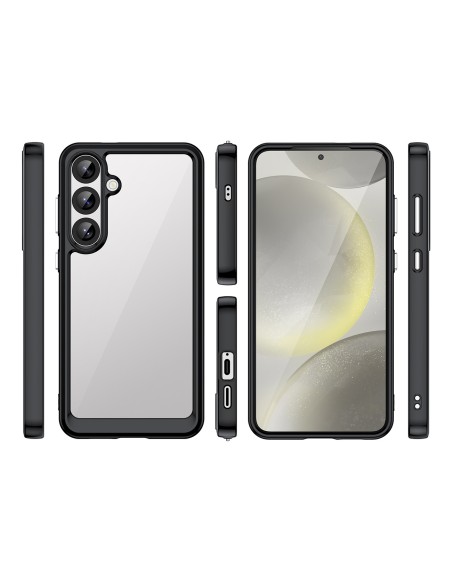 
Silikoninis dėklas su gelio rėmeliu, skirtas „Samsung Galaxy S25+ Outer Space“ dėklui – juodas
