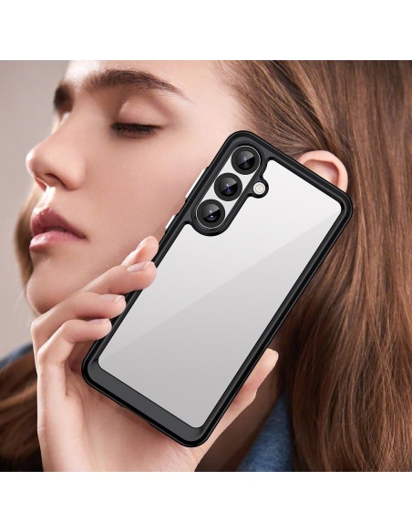 
Silikoninis dėklas su gelio rėmeliu, skirtas „Samsung Galaxy S25+ Outer Space“ dėklui – juodas
